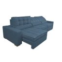Ver imagem 7 de Sofá Retrátil e Reclinável 3.82M com Molas Ensacadas Cama Inbox Gold Tecido Suede Velusoft Azul