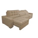 Ver imagem 7 de Sofá Retrátil e Reclinável 3.82M com Molas Ensacadas Cama Inbox Gold Tecido Suede Velusoft Castor
