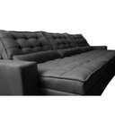 Ver imagem 4 de Sofá Retrátil e Reclinável 3.82M com Molas Ensacadas Cama Inbox Gold Tecido Suede Velusoft Preto