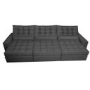 Ver imagem 5 de Sofá Retrátil e Reclinável 3.82M com Molas Ensacadas Cama Inbox Gold Tecido Suede Velusoft Preto