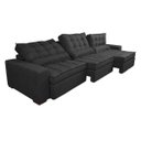 Ver mais imagens de Sofá Retrátil e Reclinável 3.82M com Molas Ensacadas Cama Inbox Gold Tecido Suede Velusoft Preto