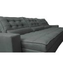 Ver imagem 4 de Sofá Retrátil e Reclinável 3.82M com Molas Ensacadas Cama Inbox Gold Tecido Suede Velusoft Cinza