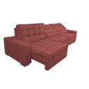 Ver imagem 7 de Sofá Retrátil e Reclinável 3.82M com Molas Ensacadas Cama Inbox Gold Tecido Suede Velusoft Vermelho