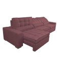 Ver imagem 7 de Sofá Retrátil e Reclinável 3.82M com Molas Ensacadas Cama Inbox Gold Tecido Suede Velusoft Vinho