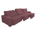Ver mais imagens de Sofá Retrátil e Reclinável 3.82M com Molas Ensacadas Cama Inbox Gold Tecido Suede Velusoft Vinho