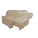 Ver imagem 7 de Sofá Retrátil e Reclinável 4.12M com Molas Ensacadas Cama Inbox Gold Tecido Suede Velusoft Bege