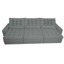 Ver imagem 5 de Sofá Retrátil e Reclinável 4.12M com Molas Ensacadas Cama Inbox Gold Tecido Suede Velusoft Cinza