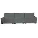 Ver imagem 6 de Sofá Retrátil e Reclinável 4.12M com Molas Ensacadas Cama Inbox Gold Tecido Suede Velusoft Cinza