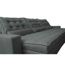 Ver imagem 4 de Sofá Retrátil e Reclinável 4.12M com Molas Ensacadas Cama Inbox Gold Tecido Suede Velusoft Cinza