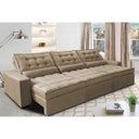 Ver imagem 1 de Sofá Retrátil e Reclinável 4.12M com Molas Ensacadas Cama Inbox Gold Tecido Suede Velusoft