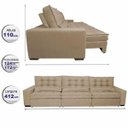 Ver imagem 2 de Sofá Retrátil e Reclinável 4.12M com Molas Ensacadas Cama Inbox Gold Tecido Suede Velusoft
