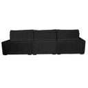 Ver imagem 6 de Sofá Retrátil e Reclinável 4.12M com Molas Ensacadas Cama Inbox Gold Tecido Suede Velusoft Preto
