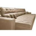 Ver imagem 4 de Sofá Retrátil e Reclinável 3.82M Austin com Molas No Assento Tecido Suede Velusoft Castor