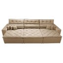 Ver imagem 5 de Sofá Retrátil e Reclinável 3.82M Austin com Molas No Assento Tecido Suede Velusoft Castor