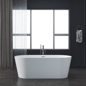 Banheira Luxo Freestanding Imersão Paris Branco 1,7m Pex