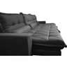 Sofá Retrátil e Reclinável 3.52m com Molas Ensacadas Cama Inbox Soft Tecido Suede Velusoft Preto - 4