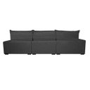 Ver imagem 6 de Sofá Retrátil e Reclinável 3.82m com Molas Ensacadas Cama Inbox Soft Tecido Suede Velusoft Preto