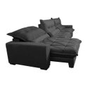 Ver imagem 7 de Sofá Retrátil e Reclinável 3.82m com Molas Ensacadas Cama Inbox Soft Tecido Suede Velusoft Preto