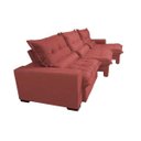 Ver mais imagens de Sofá Retrátil e Reclinável 3.82m com Molas Ensacadas Cama Inbox Soft Tecido Suede Velusoft