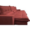 Ver imagem 4 de Sofá Retrátil e Reclinável 3.82m com Molas Ensacadas Cama Inbox Soft Tecido Suede Velusoft
