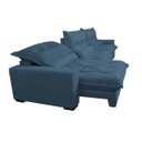 Ver imagem 7 de Sofá Retrátil e Reclinável 4.12m com Molas Ensacadas Cama Inbox Soft Tecido Suede Velusoft Azul