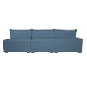 Ver imagem 6 de Sofá Retrátil e Reclinável 4.12m com Molas Ensacadas Cama Inbox Soft Tecido Suede Velusoft Azul