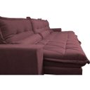 Ver imagem 4 de Sofá Retrátil e Reclinável 3.82m com Molas Ensacadas Cama Inbox Soft Tecido Suede Velusoft Vinho