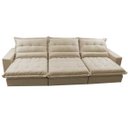 Ver imagem 5 de Sofá Retrátil e Reclinável 4.12m com Molas Ensacadas Cama Inbox Soft Tecido Suede Velusoft Bege