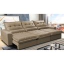 Ver imagem 1 de Sofá Retrátil e Reclinável 4.12m com Molas Ensacadas Cama Inbox Soft Tecido Suede Velusoft