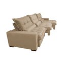 Ver mais imagens de Sofá Retrátil e Reclinável 4.12m com Molas Ensacadas Cama Inbox Soft Tecido Suede Velusoft