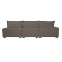 Ver imagem 6 de Sofá Retrátil e Reclinável 4.12m com Molas Ensacadas Cama Inbox Soft Tecido Suede Velusoft Café
