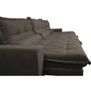 Ver imagem 4 de Sofá Retrátil e Reclinável 4.12m com Molas Ensacadas Cama Inbox Soft Tecido Suede Velusoft Café