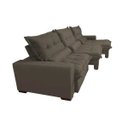 Ver mais imagens de Sofá Retrátil e Reclinável 4.12m com Molas Ensacadas Cama Inbox Soft Tecido Suede Velusoft Café