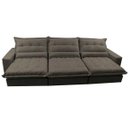 Ver imagem 5 de Sofá Retrátil e Reclinável 4.12m com Molas Ensacadas Cama Inbox Soft Tecido Suede Velusoft Café