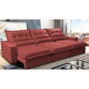 Ver imagem 1 de Sofá Retrátil e Reclinável 4.12m com Molas Ensacadas Cama Inbox Soft Tecido Suede Velusoft