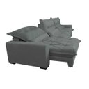 Ver imagem 7 de Sofá Retrátil e Reclinável 4.12m com Molas Ensacadas Cama Inbox Soft Tecido Suede Velusoft Cinza