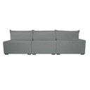 Ver imagem 6 de Sofá Retrátil e Reclinável 4.12m com Molas Ensacadas Cama Inbox Soft Tecido Suede Velusoft Cinza