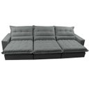 Ver imagem 5 de Sofá Retrátil e Reclinável 4.12m com Molas Ensacadas Cama Inbox Soft Tecido Suede Velusoft Cinza