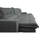 Ver imagem 4 de Sofá Retrátil e Reclinável 4.12m com Molas Ensacadas Cama Inbox Soft Tecido Suede Velusoft Cinza
