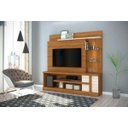 Ver imagem 1 de Estante Home Theater Alan Com Pés Para Tv 55 Pol. Naturale Off White Profissional Decor