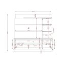 Ver imagem 2 de Estante Home Theater Alan Com Pés Para Tv 55 Pol. Naturale Off White Profissional Decor