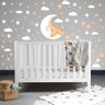 Adesivo de Parede Infantil Lua Nuvens Estrelas Laranjas - 7