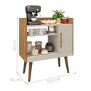 Ver imagem 3 de Bancada Aparador Café com Porta Lincon Cinamomo/off-white
