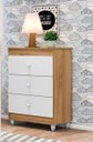 Ver imagem 1 de Cômoda infantil 3 Gavetas Nature/Branco Ternura Profissional Decor