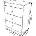 Ver imagem 2 de Cômoda infantil 3 Gavetas Nature/Branco Ternura Profissional Decor