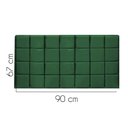 Ver imagem 2 de Painel Estofado Luxo Clara 90cm Solteiro para Cama Box Suede Verde Musgo - Gat Magazine