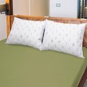 Ver imagem 2 de Jogo de Cama Portallar King Malha 100% Algodão Premiun Classic Vitoria 3 Peças Verde Pedra