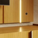Ver imagem 7 de Rack para Sala com Painel para TV 75 pol com LED 243cm Novare C04 Naturale - Lyam Decor