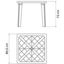 Ver imagem 4 de Mesa Tramontina Plástico Vermelha Desmontável 80,5x72cm Summa Sancho Polipropileno