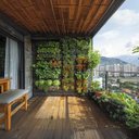 Ver imagem 4 de Jardim Vertical Madeira 60x60 4 Unid Horta Varanda Luxo